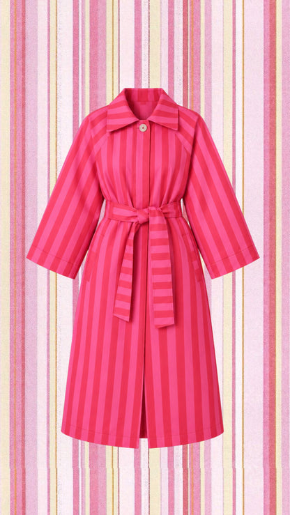 PRE ORDER: Striped Trench Coat