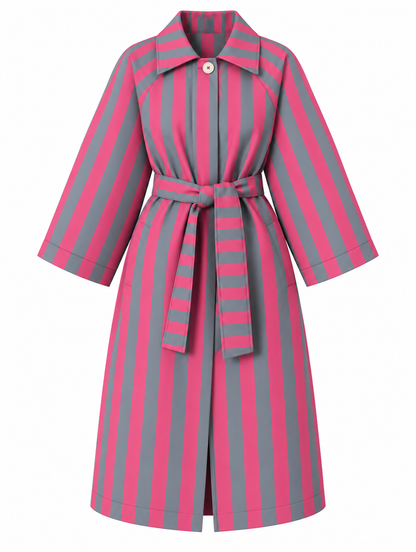 PRE ORDER: Striped Trench Coat